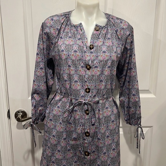 J.Crew women’s button down long sleeve cotton liberty London dress size XS NWT - Picture 4 of 10